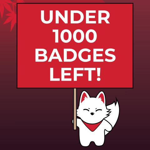 1000 badges remaining