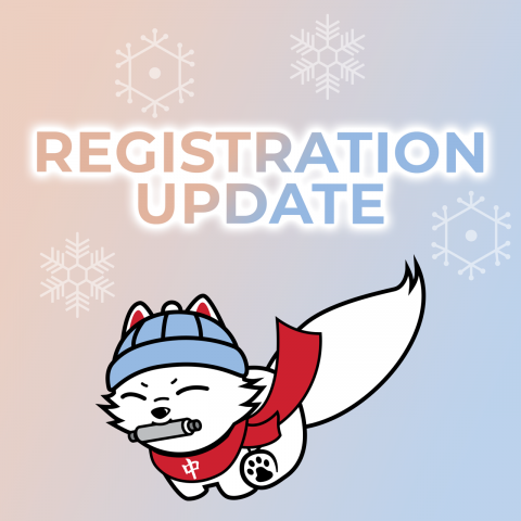 Inari running with the text Registration Update over him