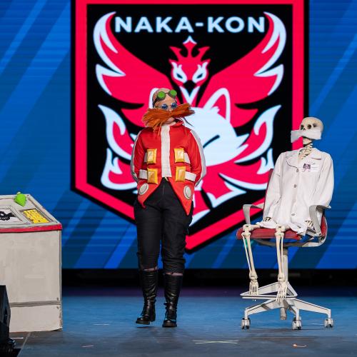 Dr. Eggman (onstage), Maria Robotnik (video), Gerald Robotnik (portrayed with Skeleton) from Sonic
Cosplayer: MaveyWavie
https://linktr.ee/MaveyWavie