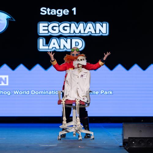 Dr. Eggman (onstage), Maria Robotnik (video), Gerald Robotnik (portrayed with Skeleton) from Sonic
Cosplayer: MaveyWavie
https://linktr.ee/MaveyWavie