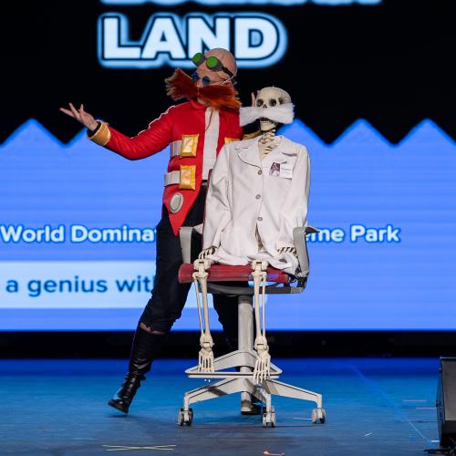 Dr. Eggman (onstage), Maria Robotnik (video), Gerald Robotnik (portrayed with Skeleton) from Sonic
Cosplayer: MaveyWavie
https://linktr.ee/MaveyWavie