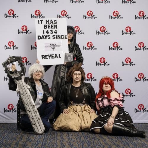 Riku, Kairi, Terra, Master of Masters from Kingdom Hearts
Cosplayers: Crazy Chibi Cosplay, Vlad Serket, Tim Lord Angel, Ash Knight Cosplay     
https://www.instagram.com/crazychibicosplay/
https://www.instagram.com/timlord_angel/
https://www.instagram.com/sarcasticbard/
https://www.instagram.com/chainedprince/