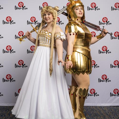 Sailor Galaxia and Princess Serenity from Sailor Moon
Cosplayers: Fancy Jen Cosplay and Grapefruit Cosplay
https://www.instagram.com/fancyjencosplay/
https://www.instagram.com/grapefruit_cosplay/
